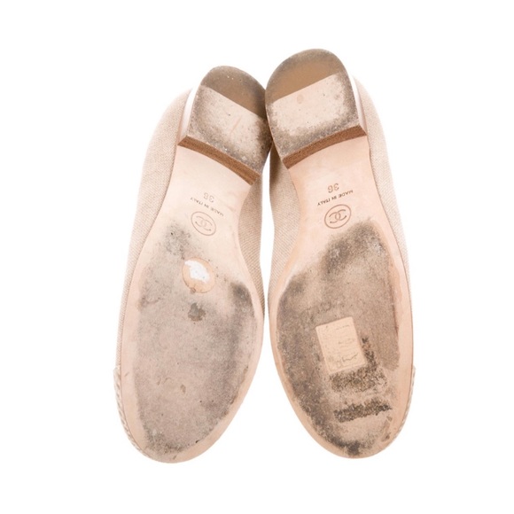 Chanel Snakeskin Cap-Toe Flats - Picture 4 of 5